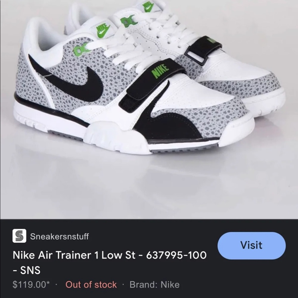 Mens nike air trainer low st